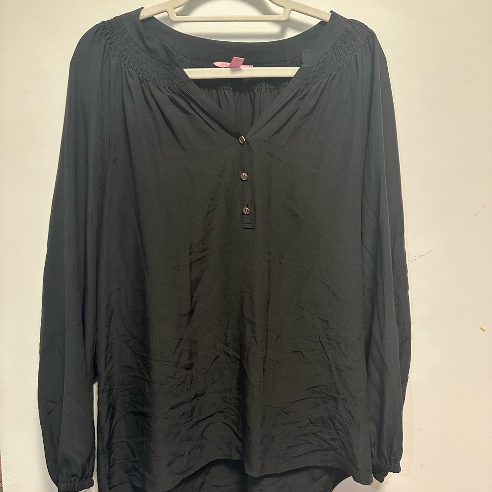 Lily Pulitzer silk Black Women's Top